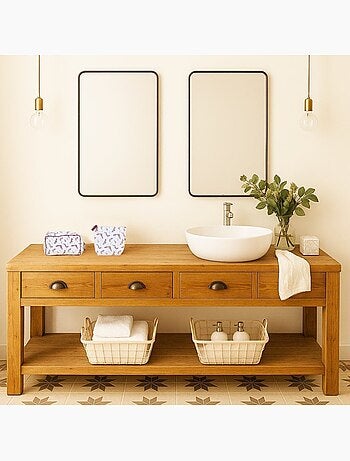 Set de 2 trousses de toilette fleuries