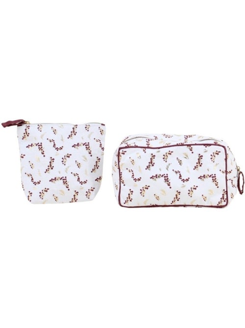 Set de 2 trousses de toilette fleuries - Kiabi Set de 2 trousses de toilette fleuries - Kiabi