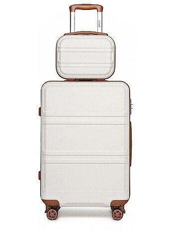 Set de 2 valises - 28x21x15 cm abs 4 roulettes serrure tsa - kono