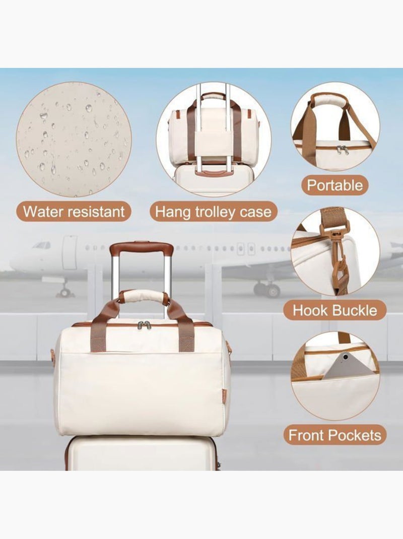 Set de 2 valises - 28x21x15 cm abs 4 roulettes serrure tsa - kono Blanc - Kiabi
