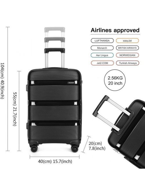 Set de 2 valises - 40x25x20 cm abs 4 roulettes serrure tsa - kono - Kiabi Set de 2 valises - 40x25x20 cm abs 4 roulettes serrure tsa - kono - Kiabi