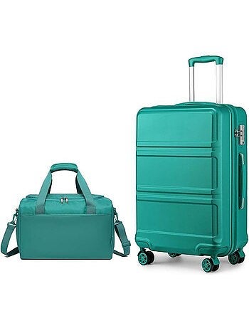 Set de 2 valises - 51.5x38x21 cm abs 4 roulettes serrure tsa - kono