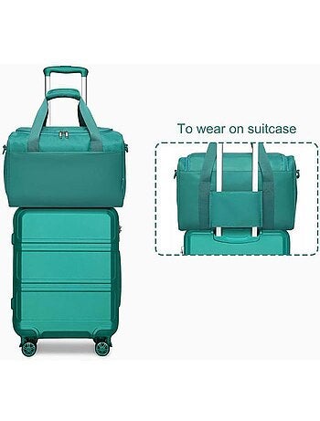 Set de 2 valises - 51.5x38x21 cm abs 4 roulettes serrure tsa - kono