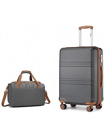 Set de 2 valises - 51.5x38x21 cm rigide 4 roulettes serrure tsa - kono