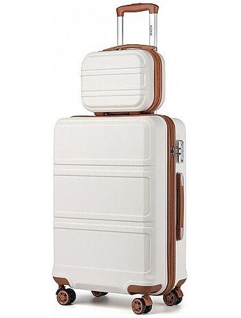 Set de 2 valises - 51.5x38x21 cm, rigide abs, 4 roues, serrure tsa - kono