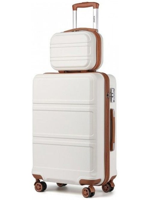 Set de 2 valises - 51.5x38x21 cm, rigide abs, 4 roues, serrure tsa - kono - Kiabi Set de 2 valises - 51.5x38x21 cm, rigide abs, 4 roues, serrure tsa - kono - Kiabi