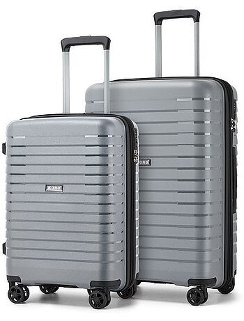 Set de 2 valises - 53+65 cm, rigide, extensible, 4 roues, serrure tsa - kono