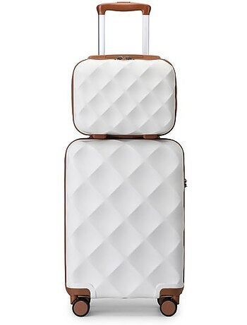 Set de 2 valises - 53x35x21 cm 4 roulettes serrure tsa - british traveller