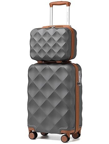 Set de 2 valises - 53x35x21 cm rigide serrure tsa - british traveller