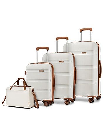 Set de 2 valises - 55/65/76 cm abs 4 roulettes serrure tsa - kono