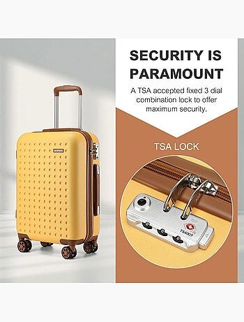 Set de 2 valises - 55x38x19.5 cm abs+pc 4 roulettes serrure tsa - kono