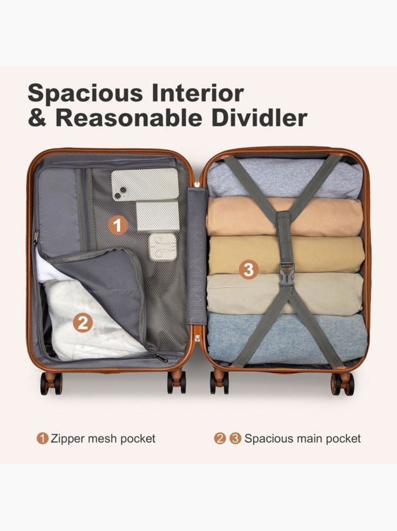 Set de 2 valises - 55x38x19.5 cm abs+pc 4 roulettes serrure tsa - kono Noir - Kiabi
