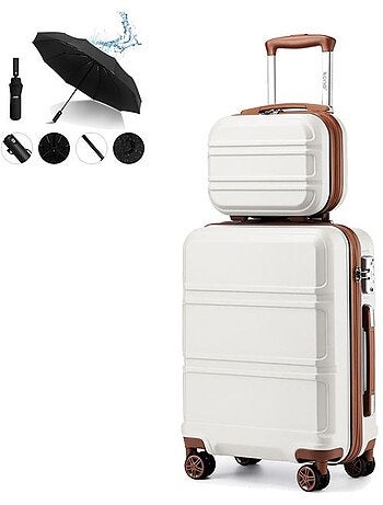 Set de 2 valises - 55x38x20 cm abs 4 roulettes - kono