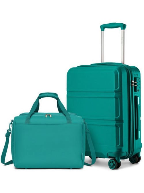 Set de 2 valises - 55x38x20 cm, rigide abs + pc, 4 roues 360°, serrure tsa - kono - Kiabi Set de 2 valises - 55x38x20 cm, rigide abs + pc, 4 roues 360°, serrure tsa - kono - Kiabi