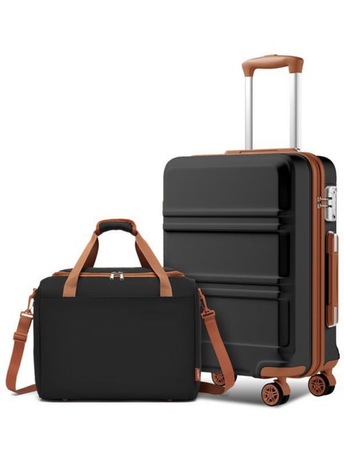 Set de 2 valises - 55x38x20 cm, rigide abs + pc, 4 roues 360°, serrure tsa - kono - Kiabi Set de 2 valises - 55x38x20 cm, rigide abs + pc, 4 roues 360°, serrure tsa - kono - Kiabi
