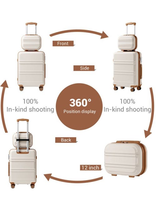 Set de 2 valises - 55x38x20 cm, rigide abs + pc, 4 roues, serrure tsa - kono - Kiabi Set de 2 valises - 55x38x20 cm, rigide abs + pc, 4 roues, serrure tsa - kono - Kiabi
