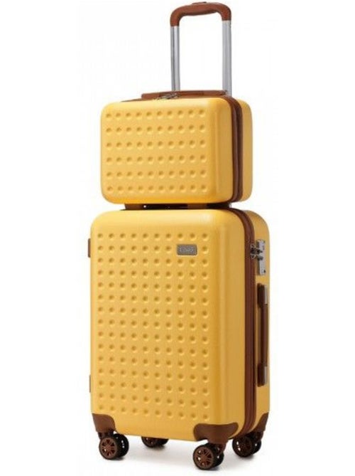 Set de 2 valises - 55x38x24 cm abs 4 roulettes serrure tsa - kono - Kiabi