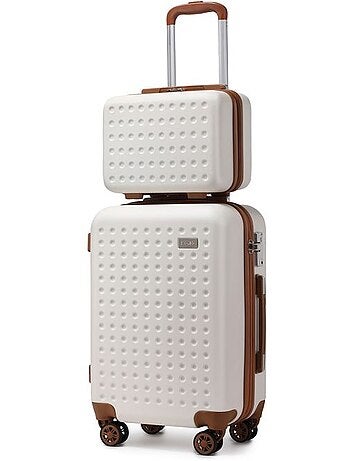 Set de 2 valises - 55x38x24 cm, rigide, 4 roues, serrure tsa - kono
