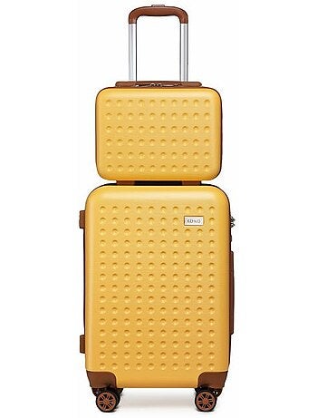 Set de 2 valises - 55x38x24 cm, rigide, 4 roues, serrure tsa - kono
