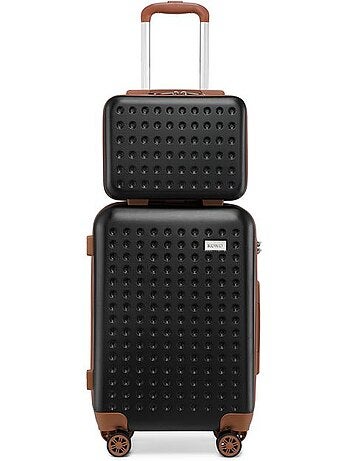 Set de 2 valises - 55x38x24 cm, rigide, 4 roues, serrure tsa - kono