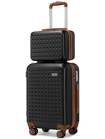 Set de 2 valises - 55x38x24 cm rigide 4 roulettes serrure tsa - kono