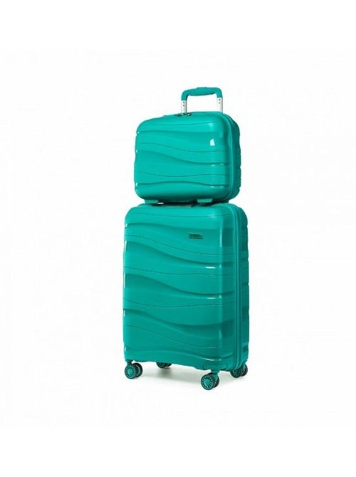 Set de 2 valises - 55x40x20 cm abs 4 roulettes serrure tsa - kono - Kiabi Set de 2 valises - 55x40x20 cm abs 4 roulettes serrure tsa - kono - Kiabi