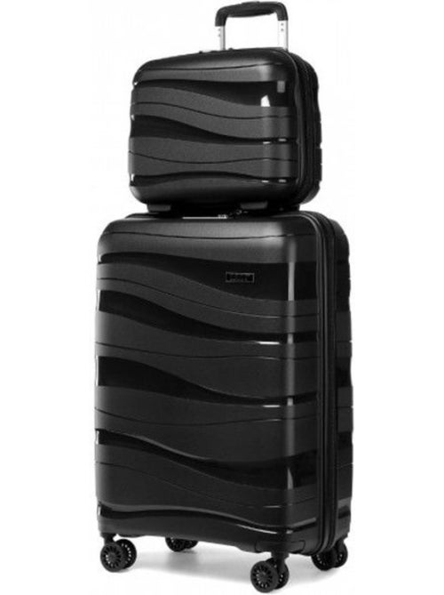 Set de 2 valises - 55x40x20 cm abs 4 roulettes serrure tsa - kono - Kiabi Set de 2 valises - 55x40x20 cm abs 4 roulettes serrure tsa - kono - Kiabi