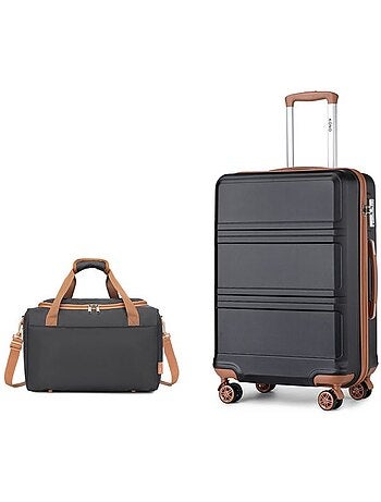 Set de 2 valises - 55x40x22 cm abs 4 roulettes serrure tsa - kono