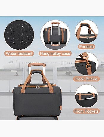 Set de 2 valises - 55x40x22 cm abs 4 roulettes serrure tsa - kono