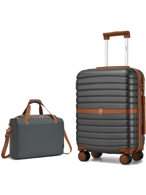 Set de 2 valises - 55x40x30 cm, 4 roues - kono - Kiabi