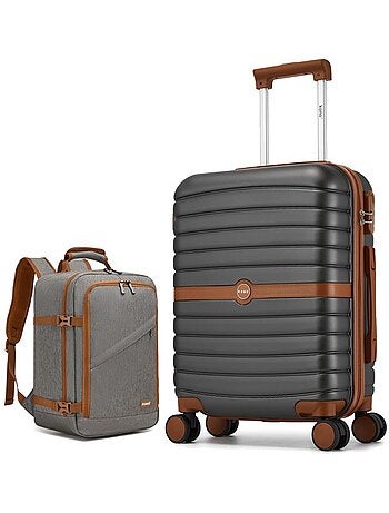 Set de 2 valises - 55x40x30 cm 4 roulettes - kono