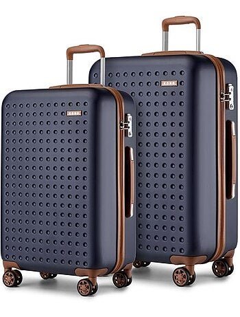 Set de 2 valises - 65+75 cm abs+pc 4 roulettes serrure tsa - kono