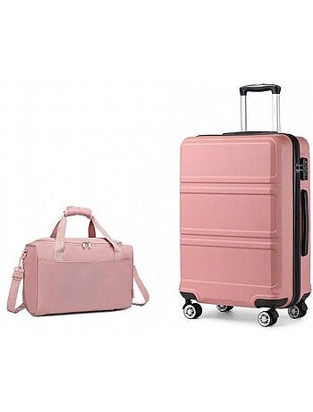 Set de 2 valises - 65x44x25.5 cm abs 4 roulettes serrure tsa - kono