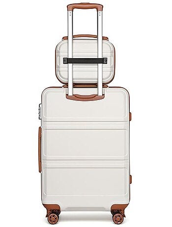 Set de 2 valises - 65x44x25.5 cm, rigide abs, 4 roues, serrure tsa - kono