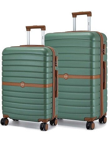 Set de 2 valises - 66/76 cm, rigide abs + pc, 4 roues - kono