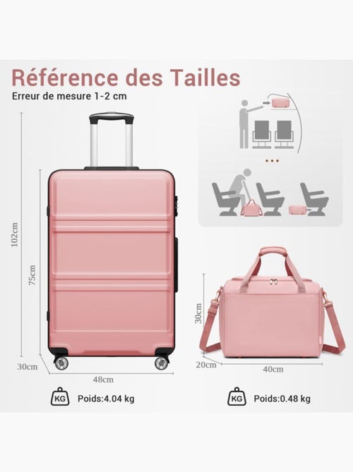 Set de 2 valises - 75x48x30 cm abs+pc 4 roulettes serrure tsa - kono - Kiabi Set de 2 valises - 75x48x30 cm abs+pc 4 roulettes serrure tsa - kono - Kiabi