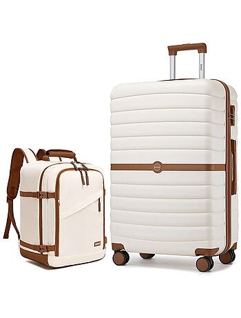 Set de 2 valises - 76.5x50.5x29 cm abs+pc 4 roulettes - kono