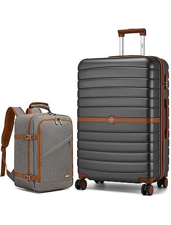 Set de 2 valises - 76.5x50.5x29 cm abs+pc 4 roulettes - kono
