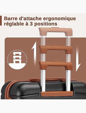 Set de 2 valises - 76.5x50.5x29 cm abs+pc 4 roulettes - kono