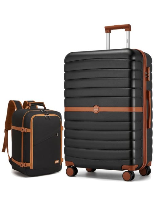 Set de 2 valises - 76.5x50.5x29 cm abs+pc 4 roulettes - kono - Kiabi Set de 2 valises - 76.5x50.5x29 cm abs+pc 4 roulettes - kono - Kiabi