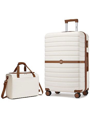 Set de 2 valises - 76.5x50.5x29 cm, rigide abs + pc, 4 roues - kono