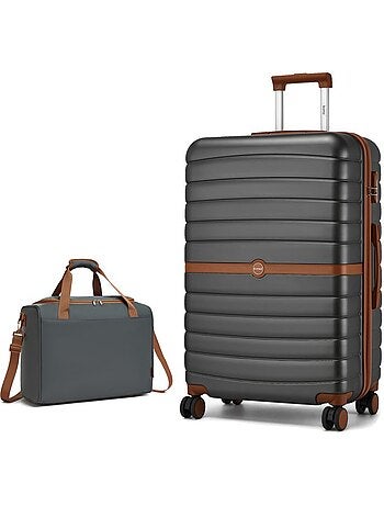 Set de 2 valises - 76.5x50.5x29 cm, rigide abs + pc, 4 roues - kono