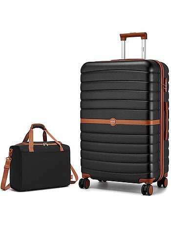 Set de 2 valises - 76.5x50.5x29 cm, rigide abs + pc, 4 roues - kono