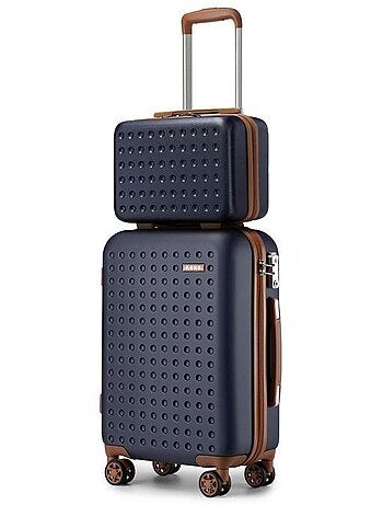 Set de 2 valises - abs+pc 4 roulettes serrure tsa - kono