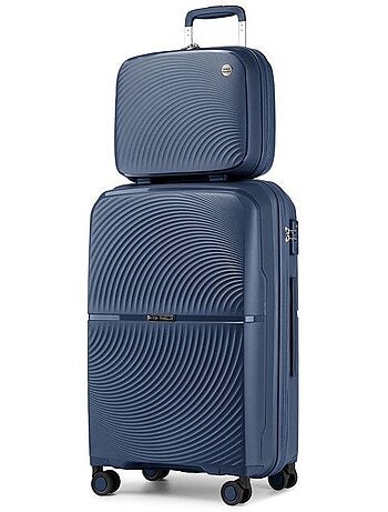 Set de 2 valises - rigide polypropylène (pp), 4 roues 360°, serrure tsa - british traveller