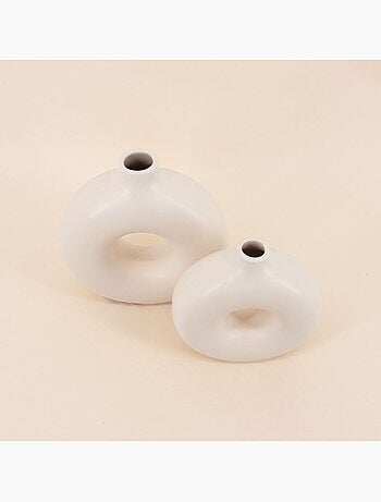 Set de 2 vases donuts en céramique