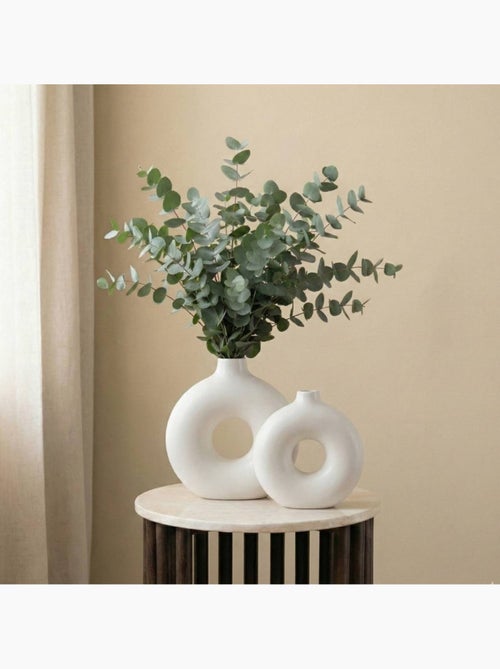 Set de 2 vases donuts en céramique - Kiabi