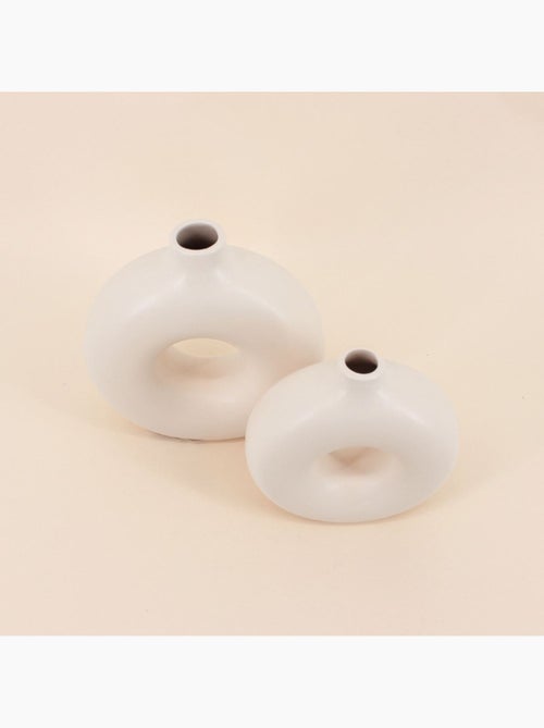 Set de 2 vases donuts en céramique - Kiabi