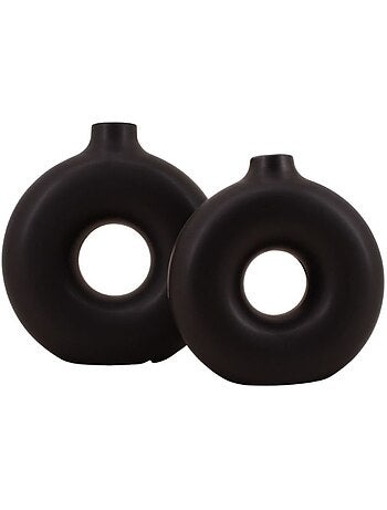Set de 2 vases donuts en céramique
