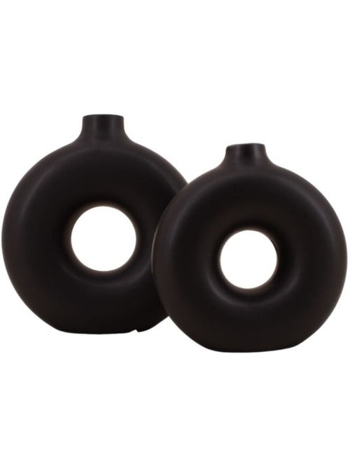 Set de 2 vases donuts en céramique - Kiabi